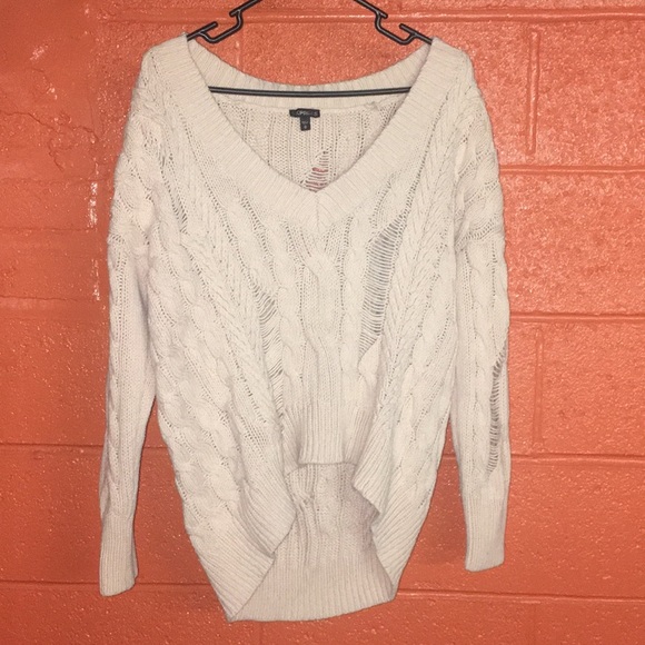 Express Sweaters - Express Light pink ribbed sweater.